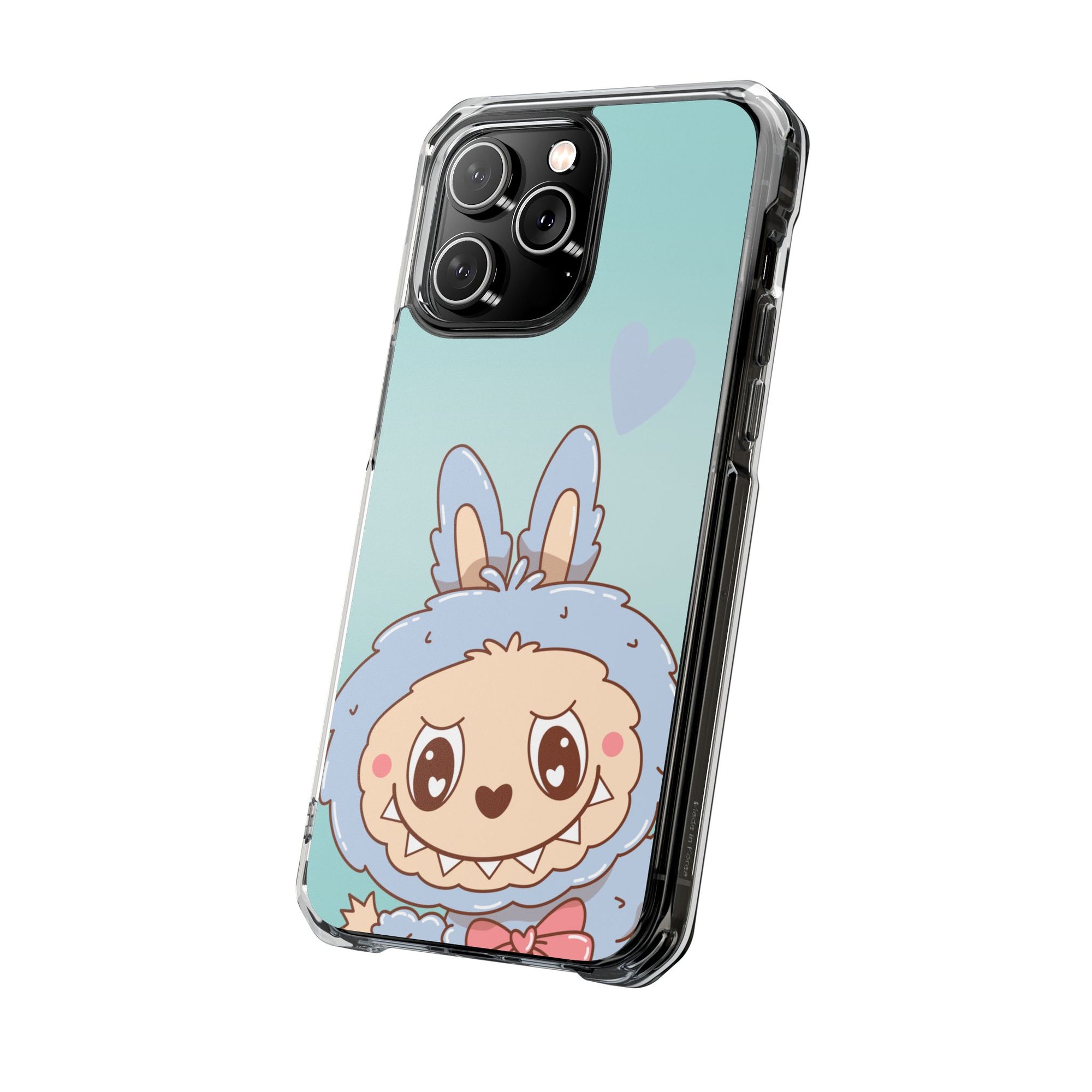 Labubu grau iPhone Handyhülle - magnetisch