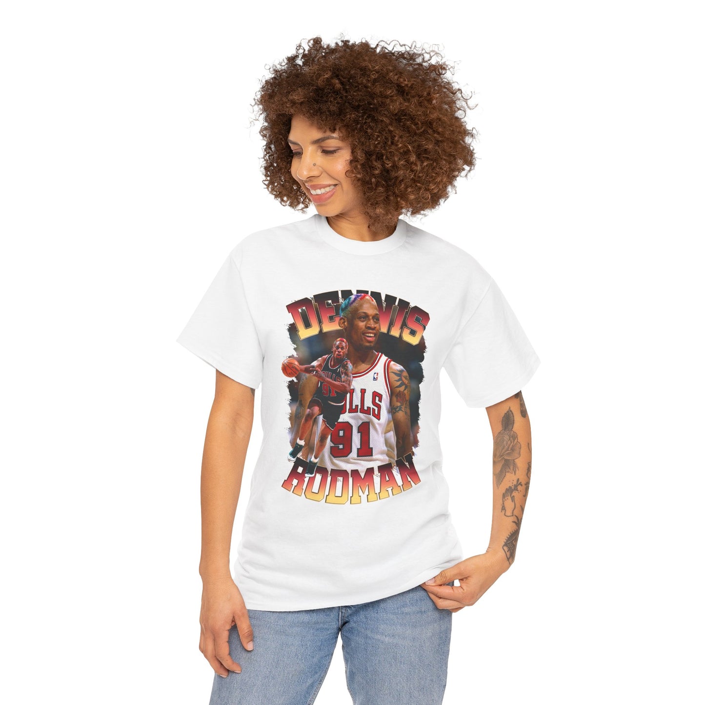 Dennis Rodman NBA Heavy Cotton Tshirt