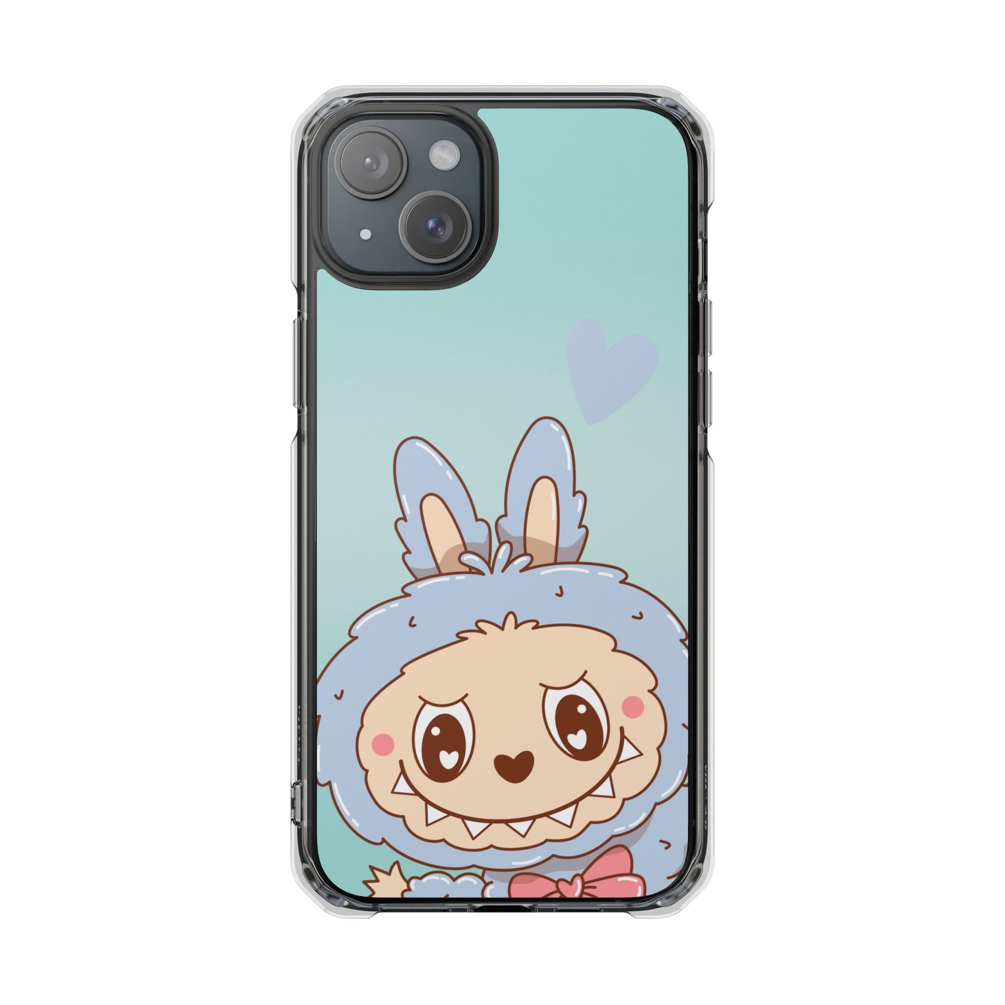 Labubu grau iPhone Handyhülle - magnetisch