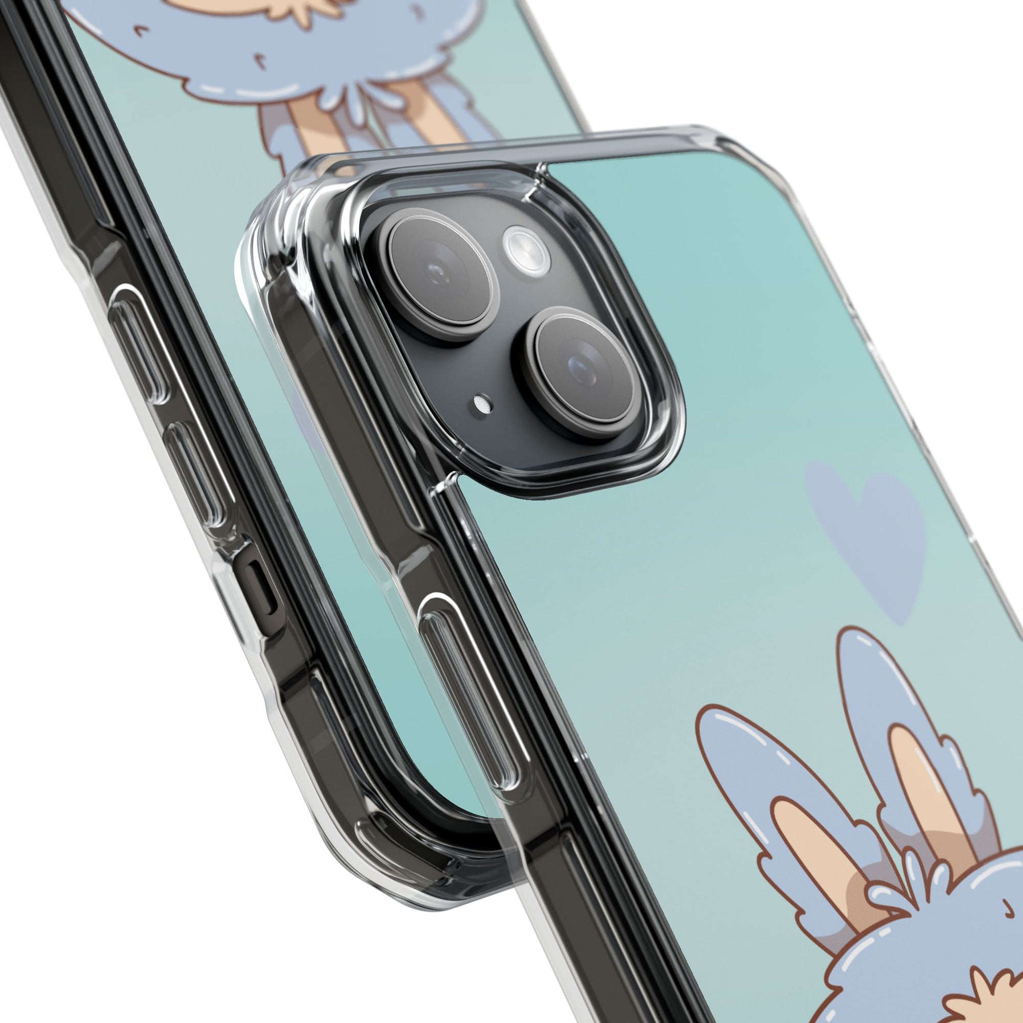 Labubu grau iPhone Handyhülle - magnetisch