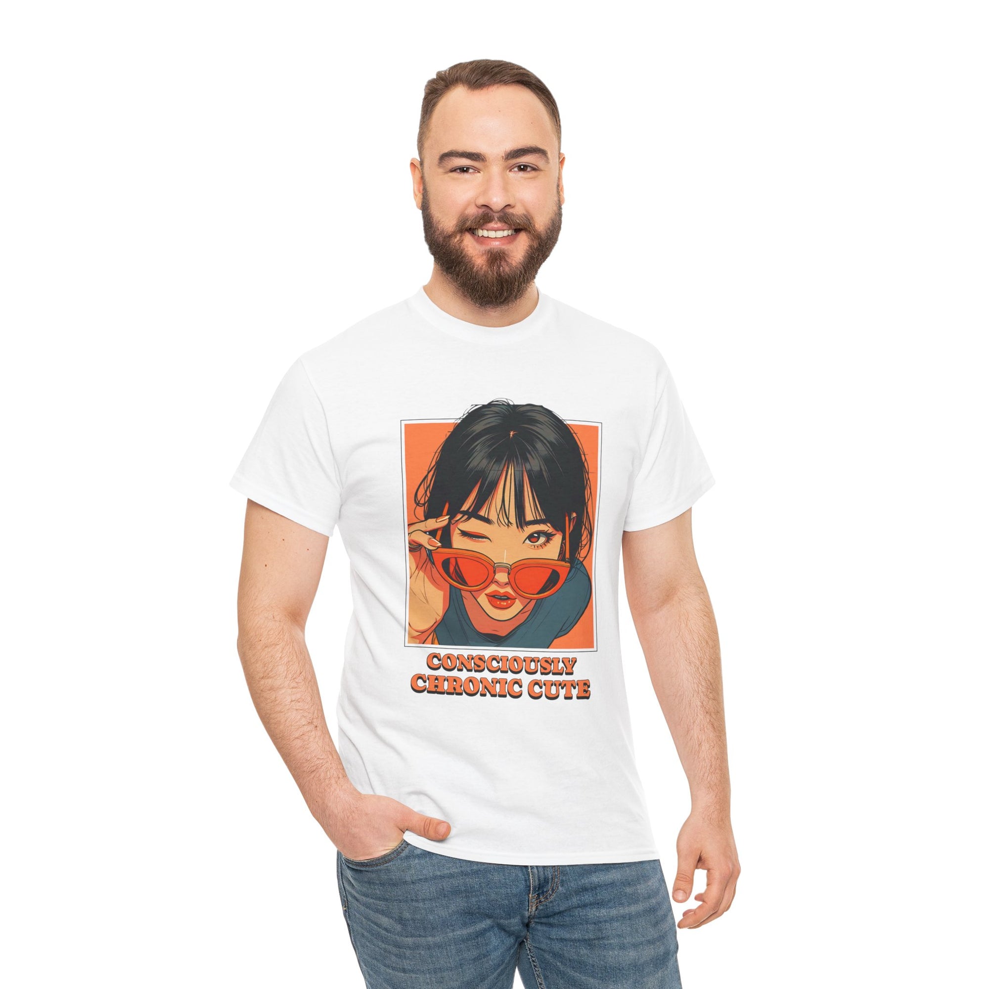 Cute Girl Heavy Cotton T-Shirt