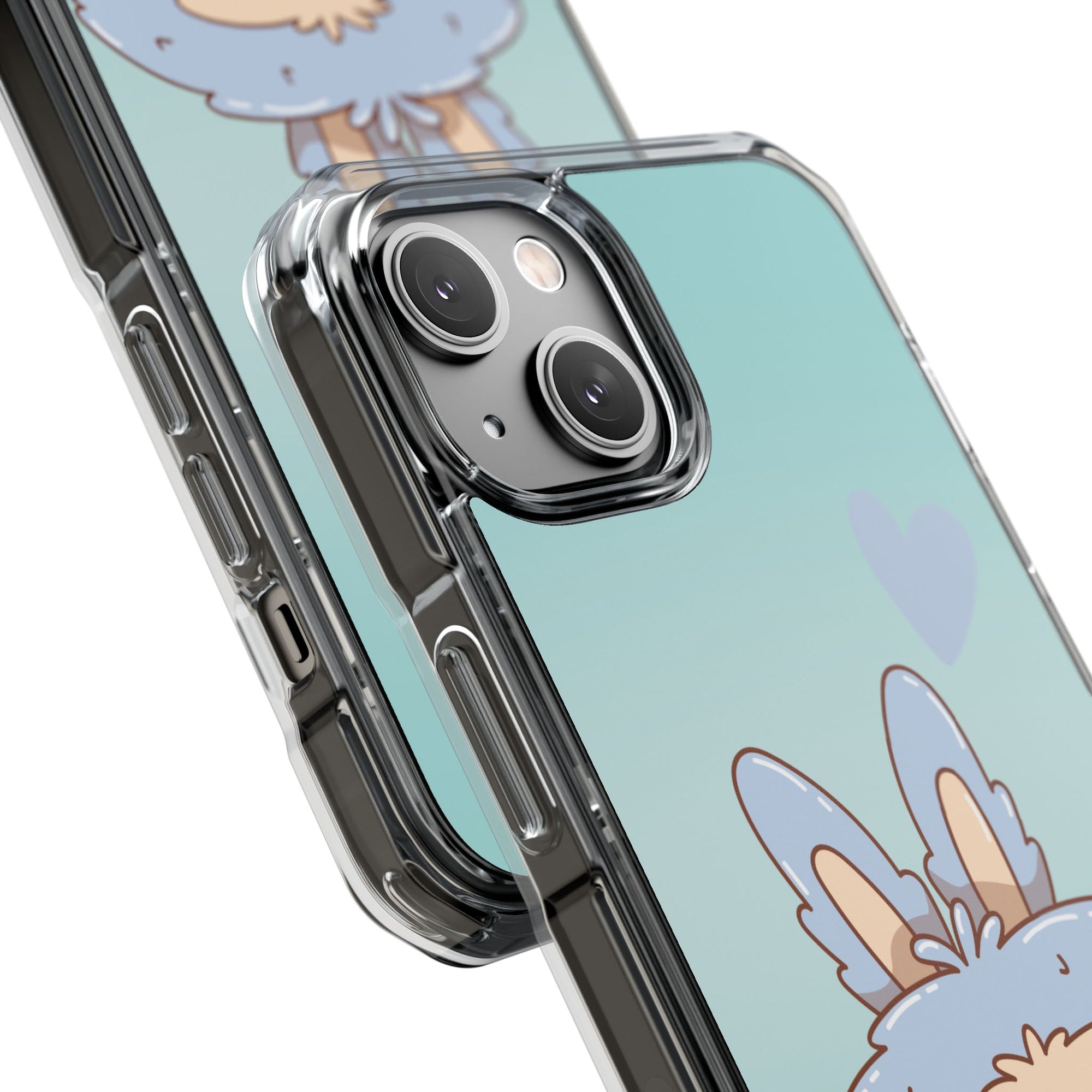 Labubu grau iPhone Handyhülle - magnetisch