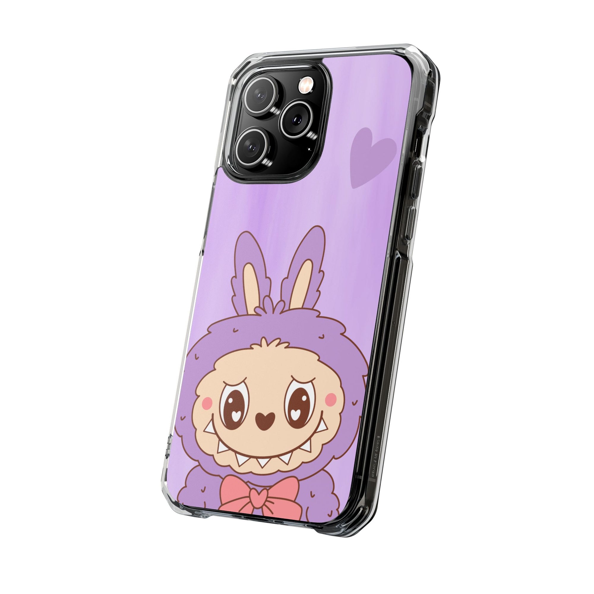 Labubu lila iPhone Handyhülle - magnetisch