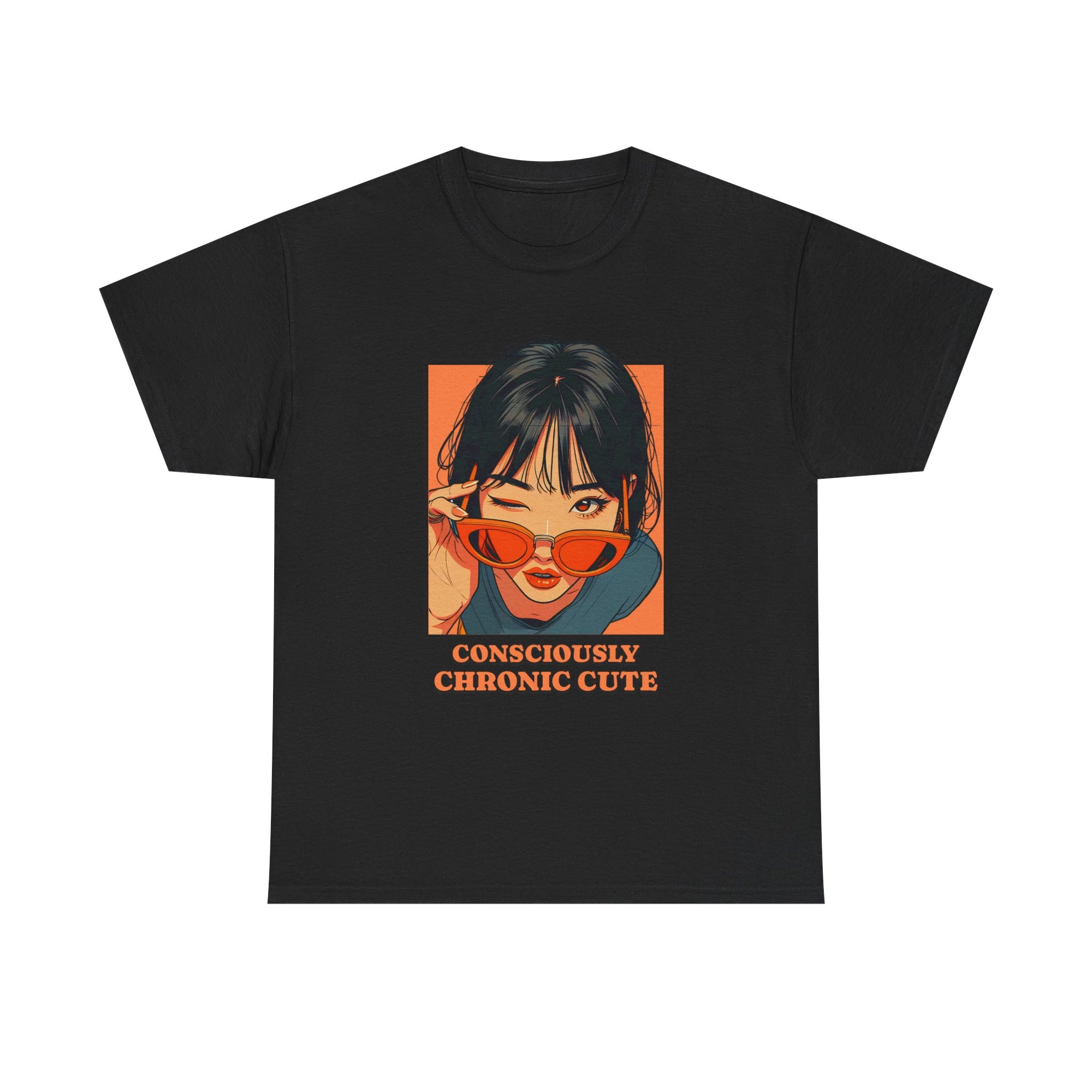 Cute Girl Heavy Cotton T-Shirt