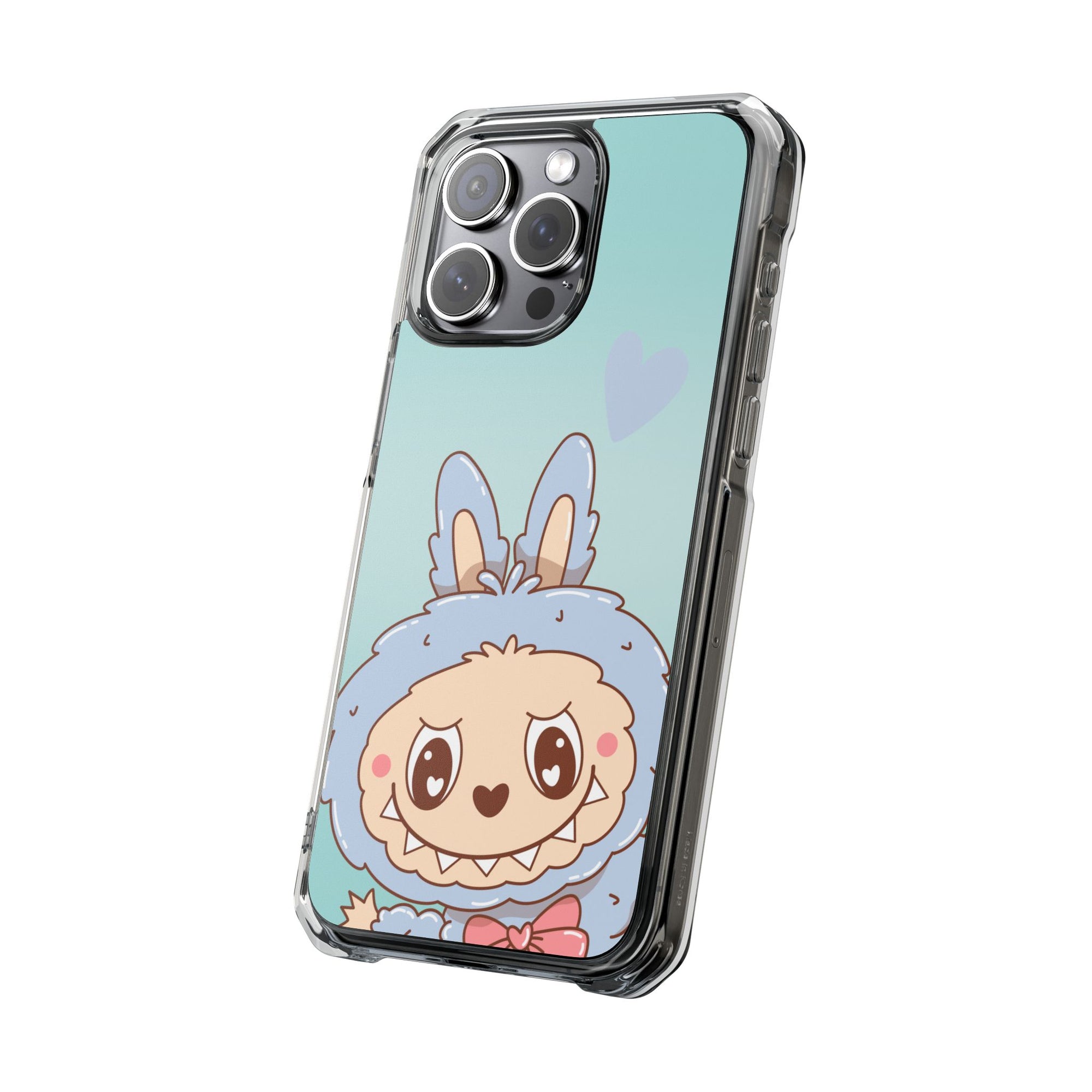 Labubu grau iPhone Handyhülle - magnetisch