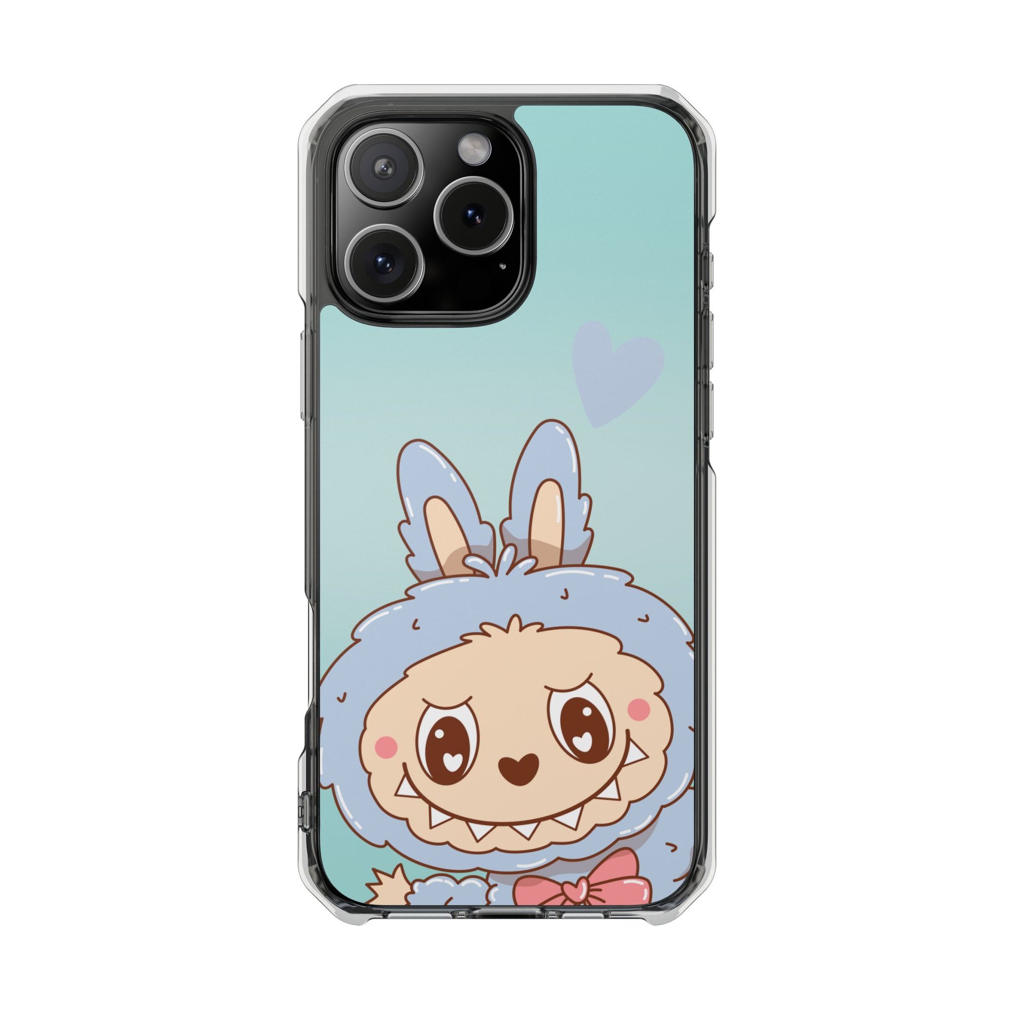 Labubu grau iPhone Handyhülle - magnetisch