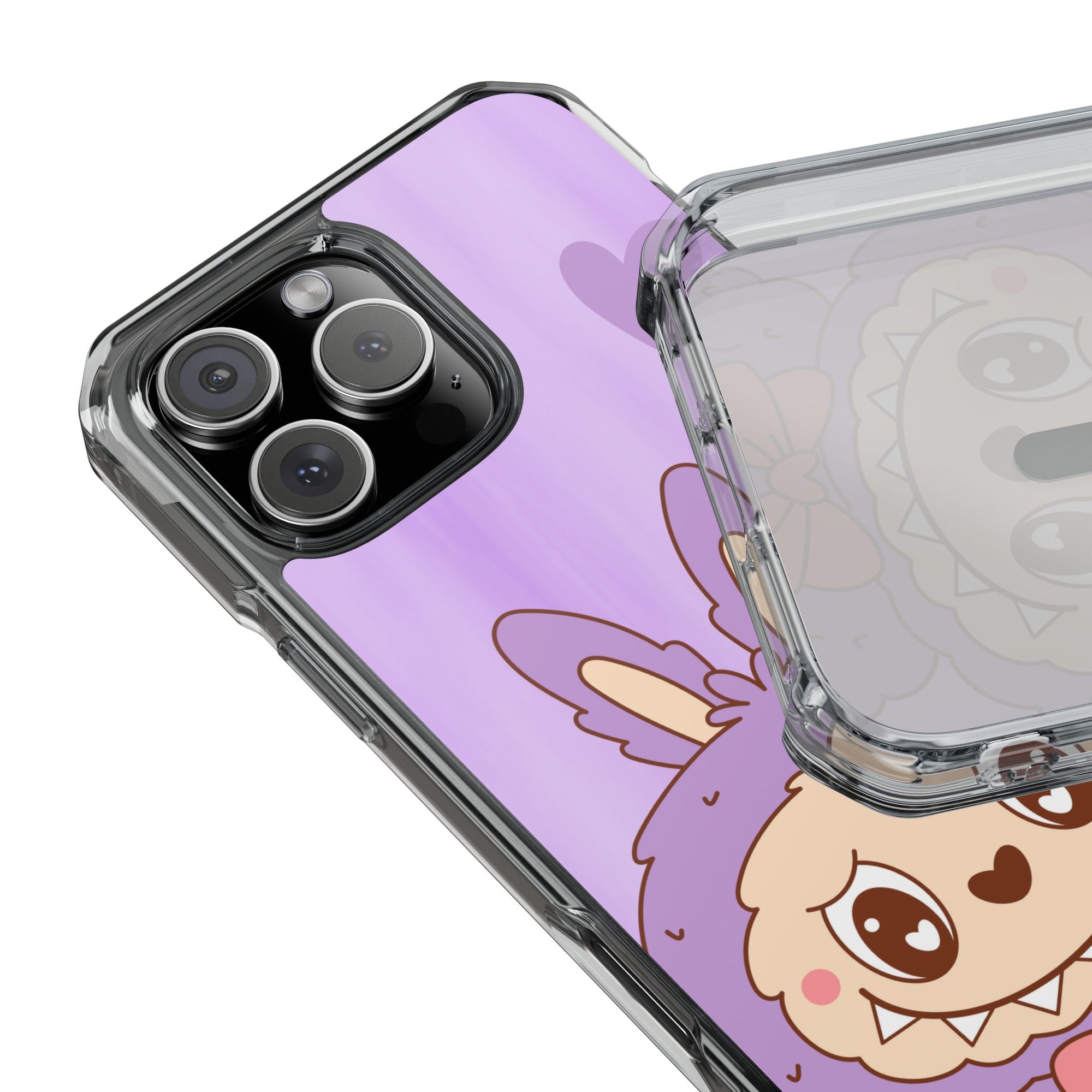 Labubu lila iPhone Handyhülle - magnetisch