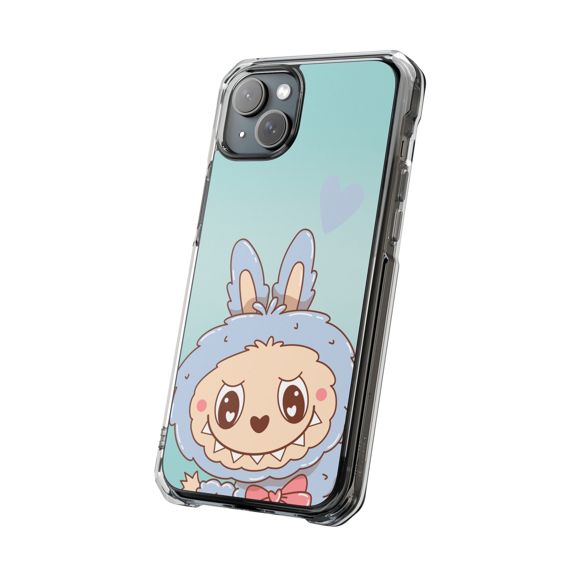 Labubu grau iPhone Handyhülle - magnetisch