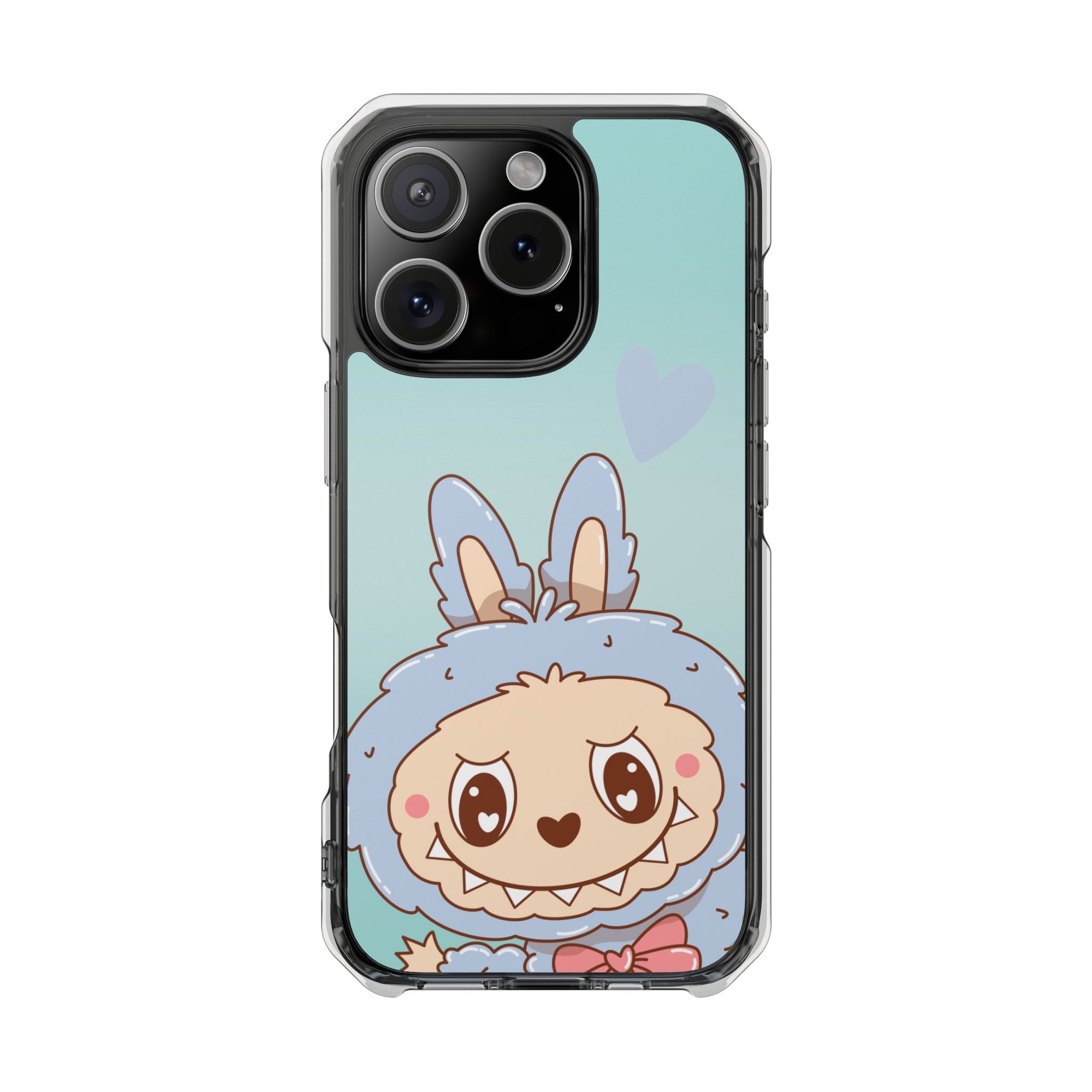 Labubu grau iPhone Handyhülle - magnetisch