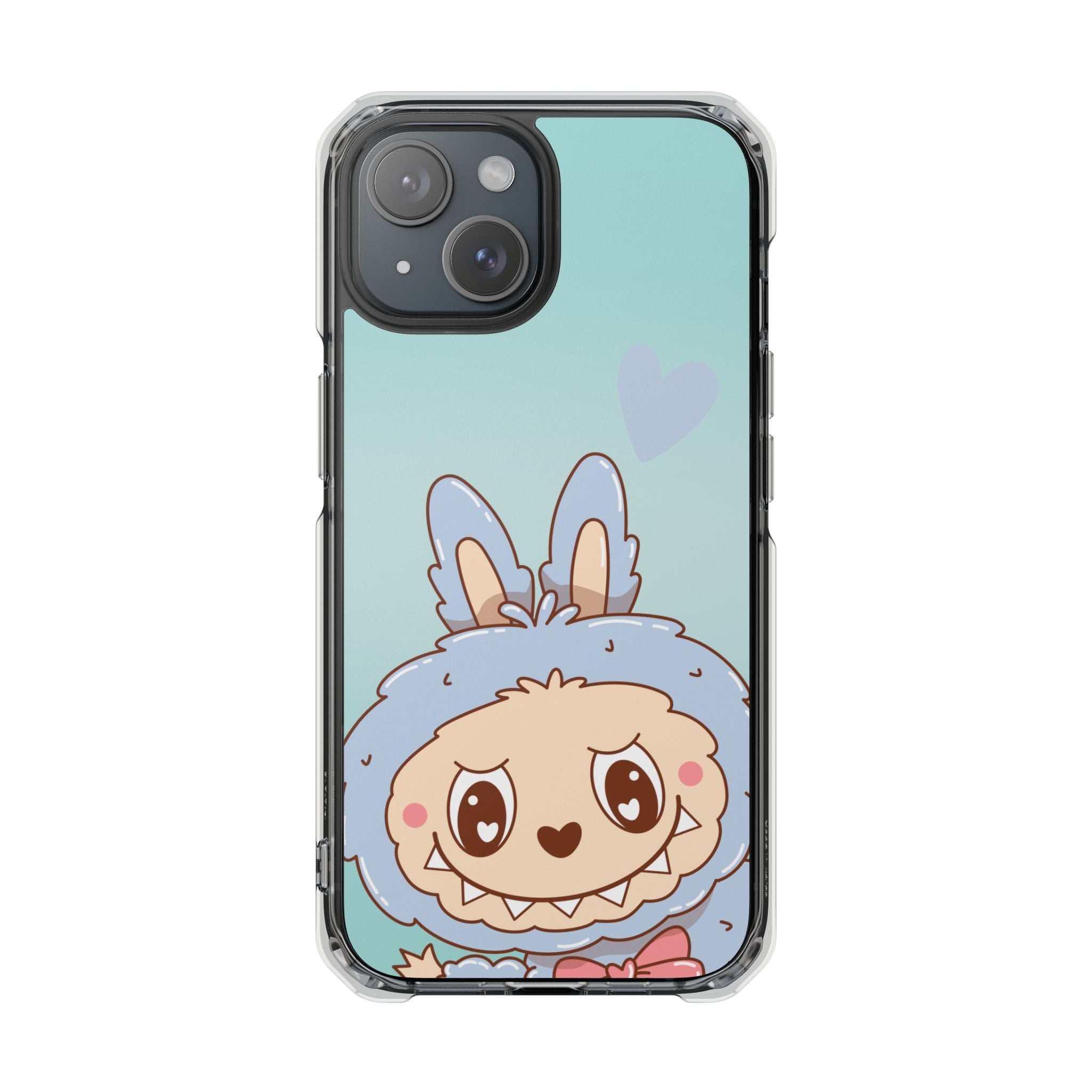 Labubu grau iPhone Handyhülle - magnetisch