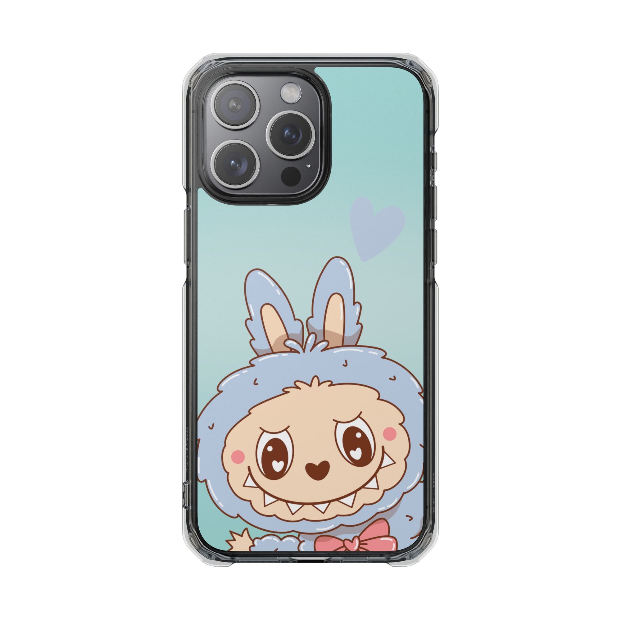Labubu grau iPhone Handyhülle - magnetisch