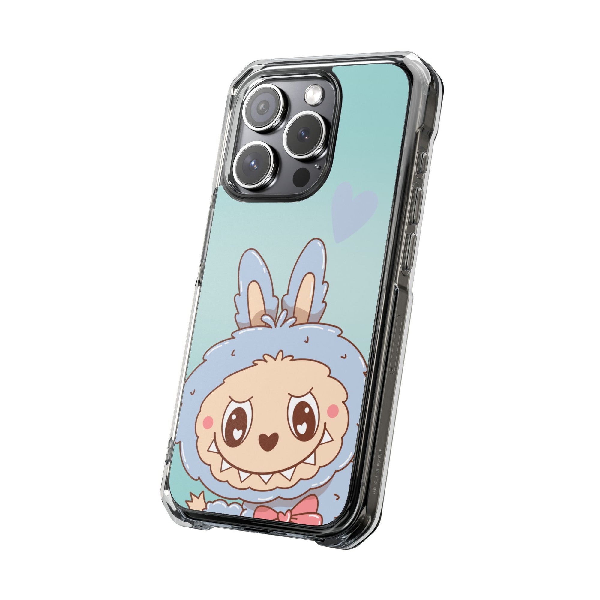 Labubu grau iPhone Handyhülle - magnetisch