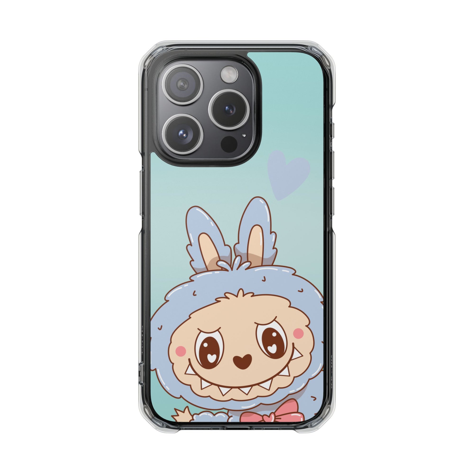 Labubu grau iPhone Handyhülle - magnetisch