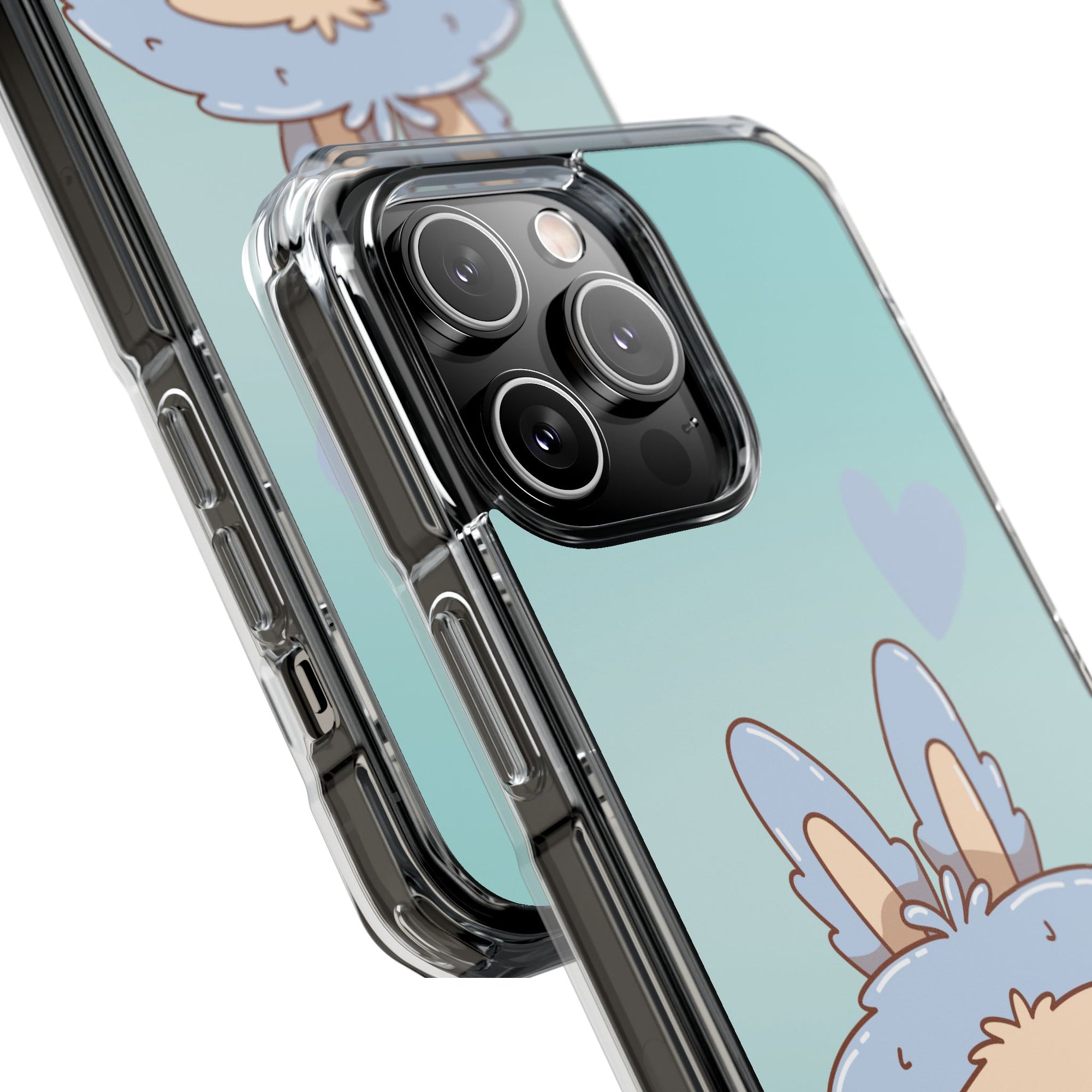 Labubu grau iPhone Handyhülle - magnetisch