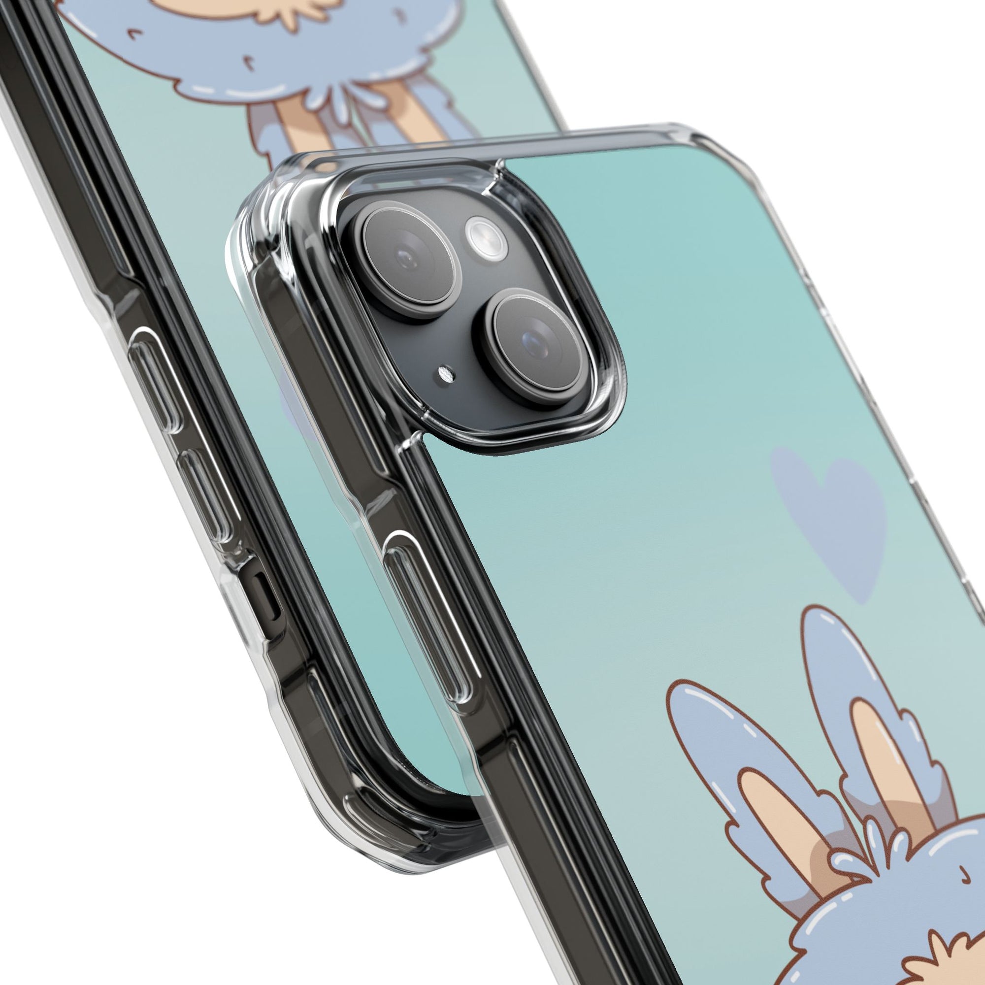 Labubu grau iPhone Handyhülle - magnetisch