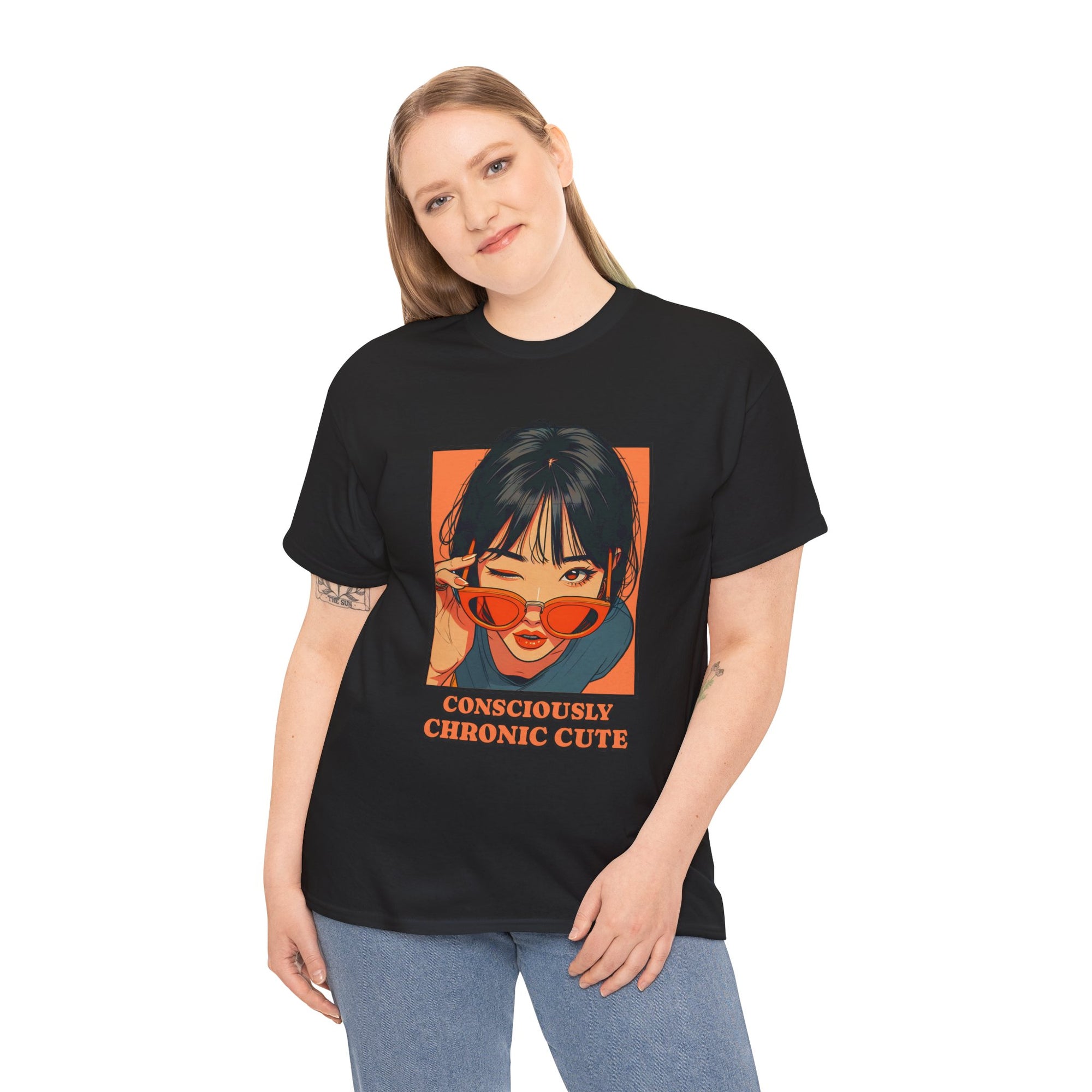 Cute Girl Heavy Cotton T-Shirt