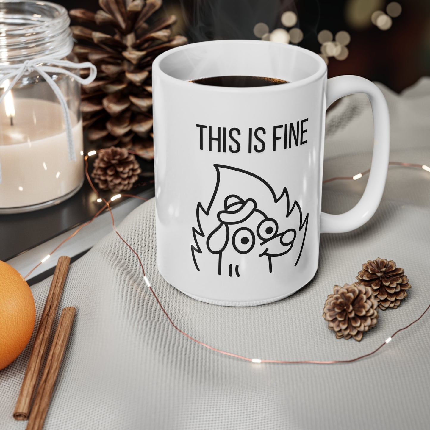 This is Fine Meme - Tasse