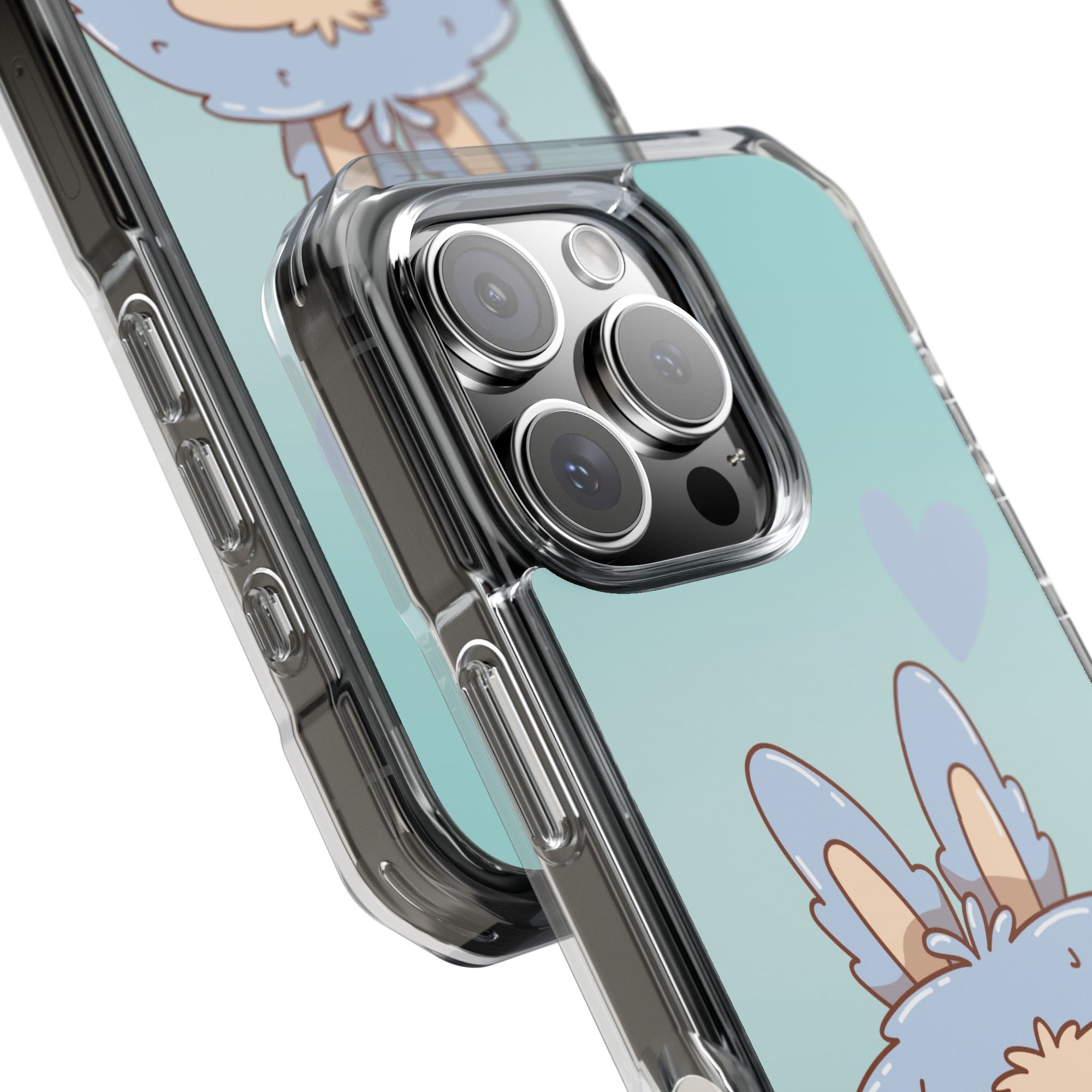 Labubu grau iPhone Handyhülle - magnetisch