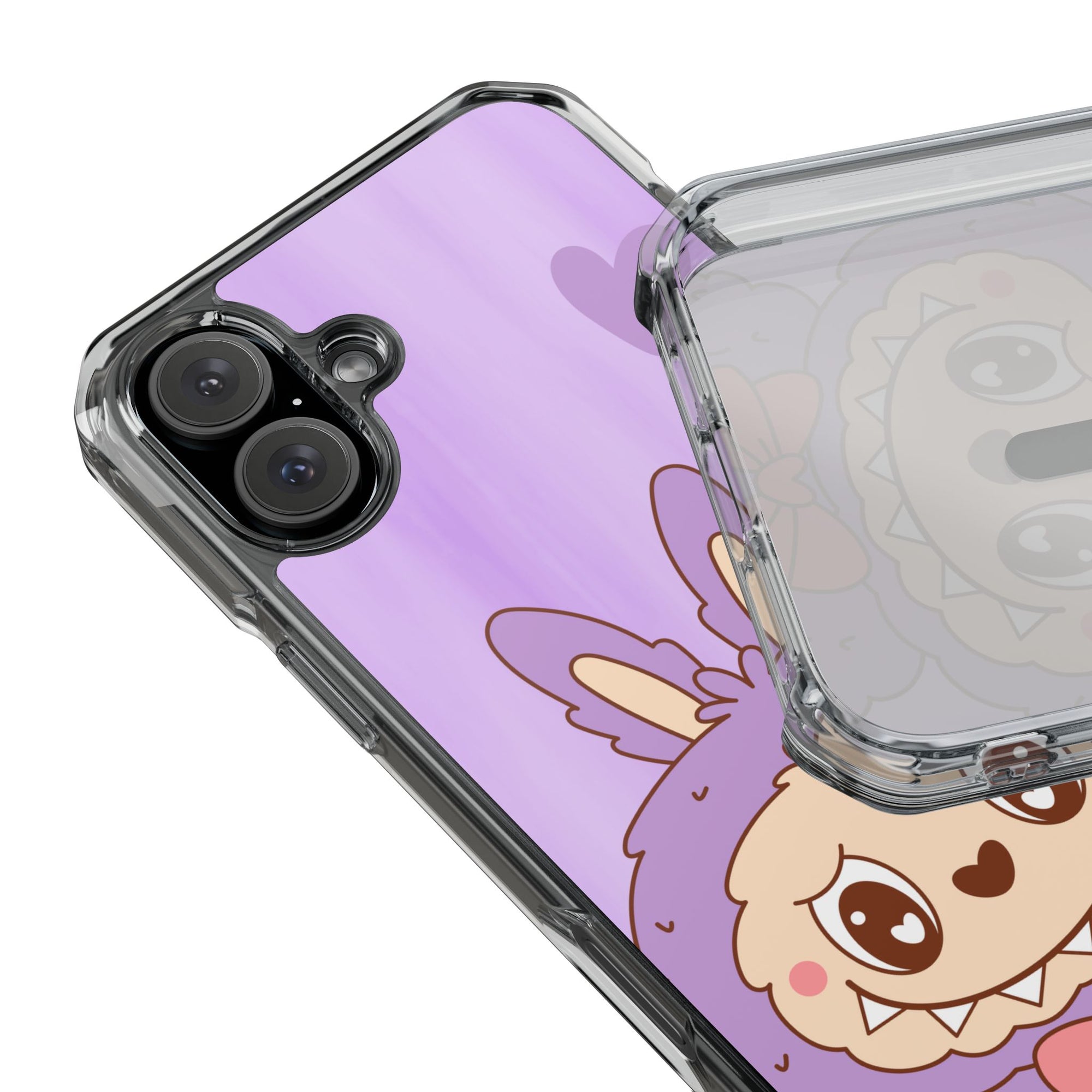 Labubu lila iPhone Handyhülle - magnetisch
