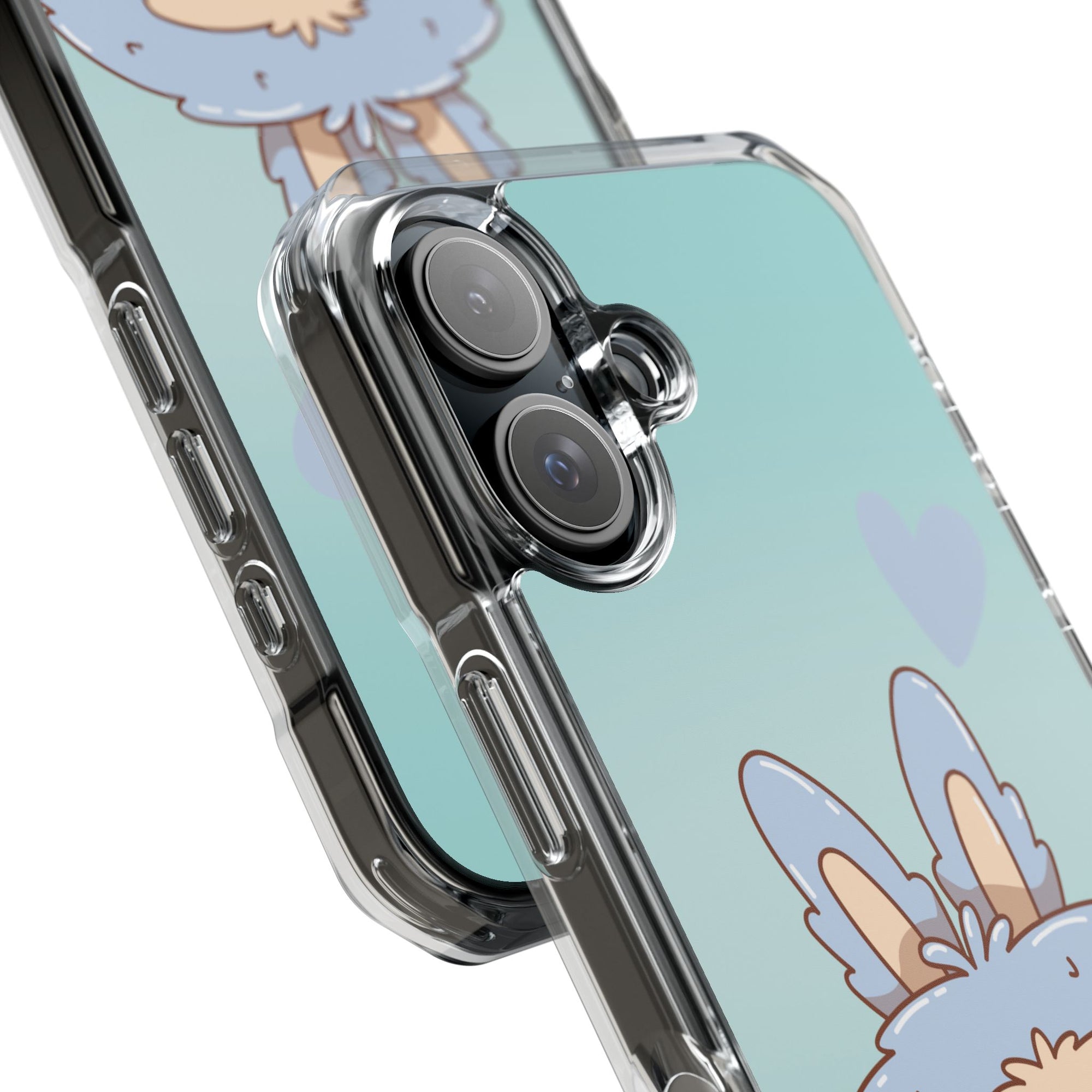 Labubu grau iPhone Handyhülle - magnetisch