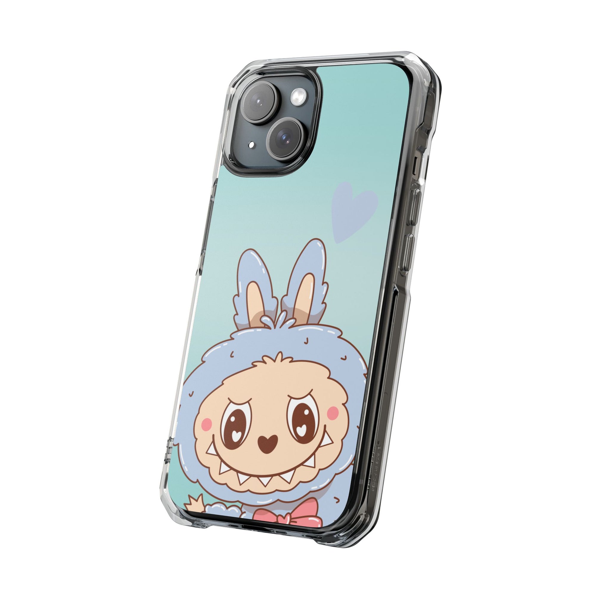 Labubu grau iPhone Handyhülle - magnetisch