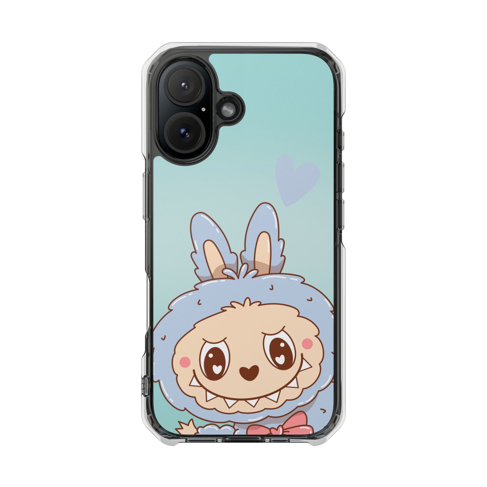 Labubu grau iPhone Handyhülle - magnetisch