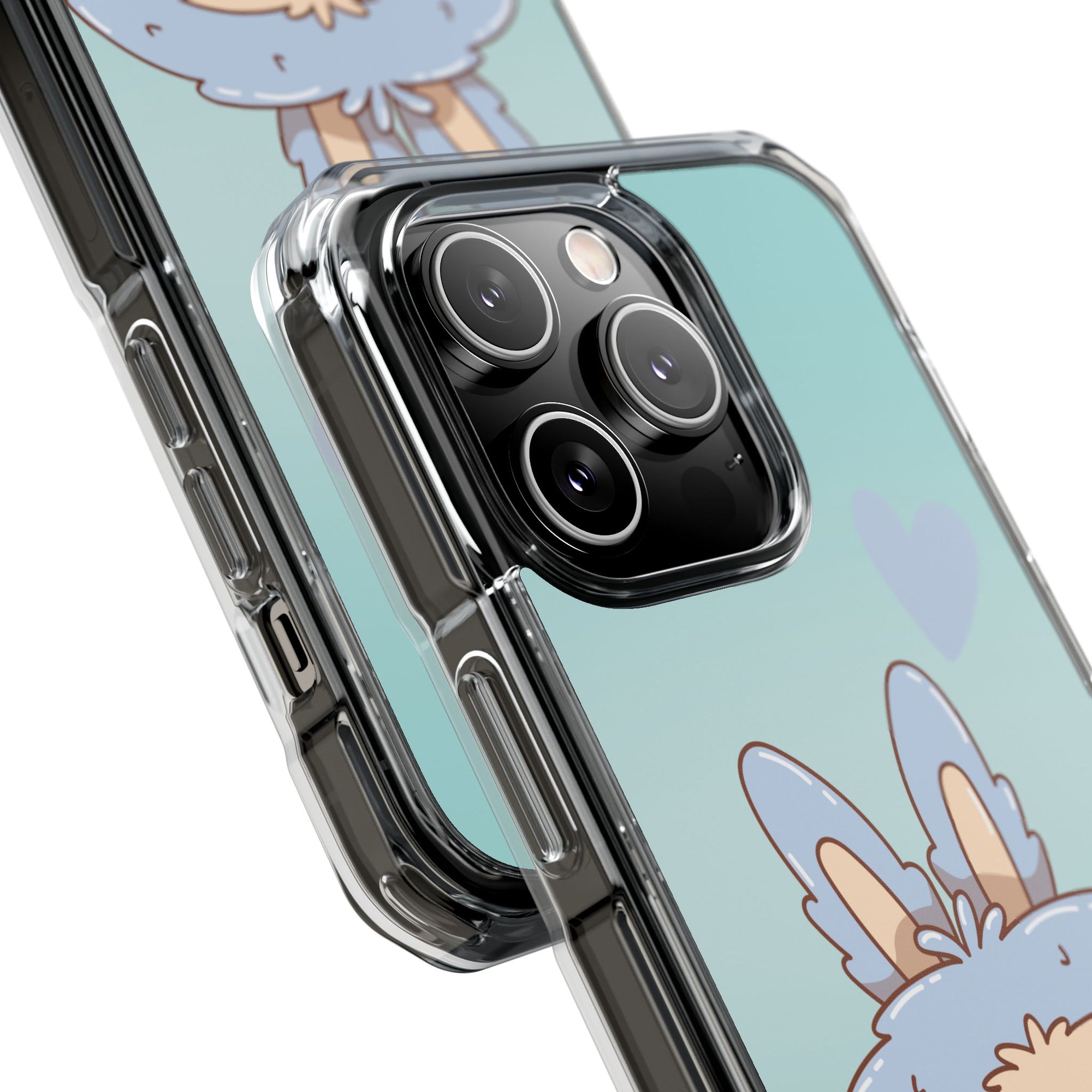 Labubu grau iPhone Handyhülle - magnetisch