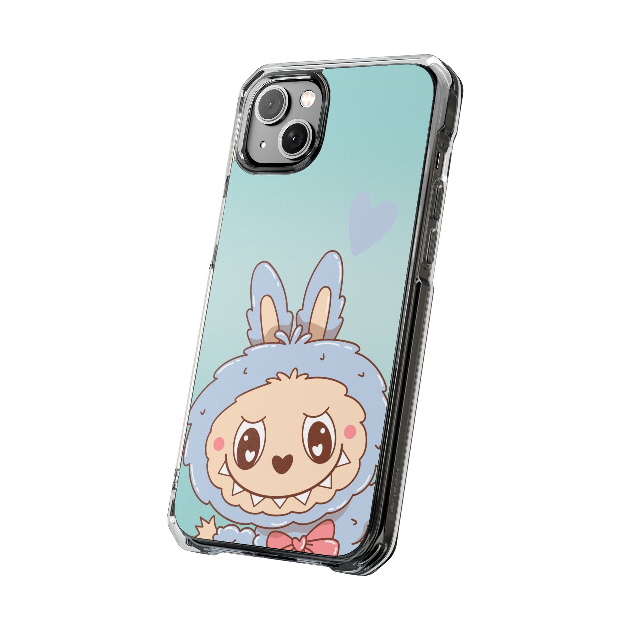 Labubu grau iPhone Handyhülle - magnetisch