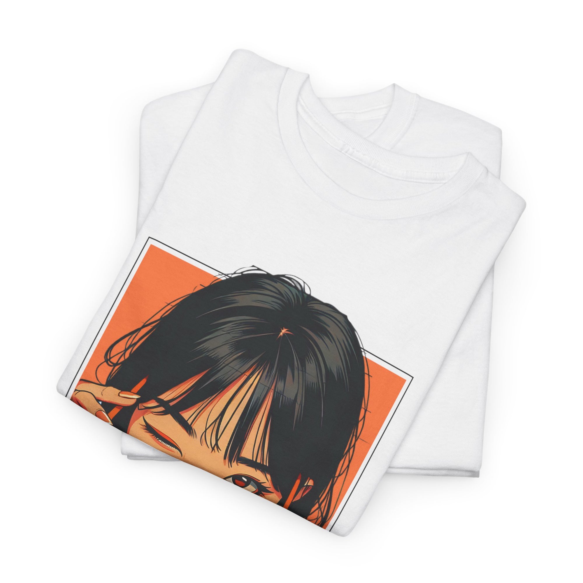 Cute Girl Heavy Cotton T-Shirt