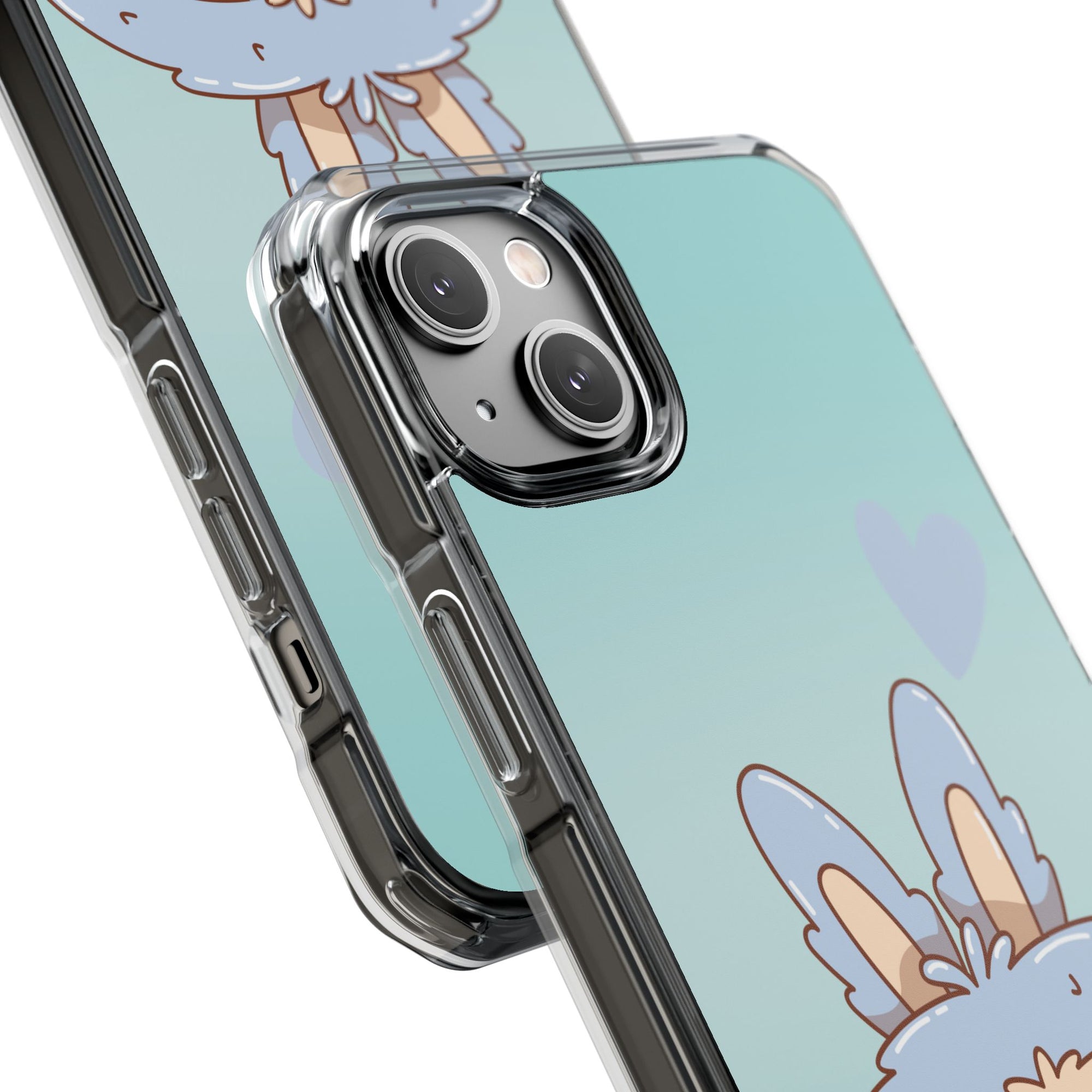 Labubu grau iPhone Handyhülle - magnetisch