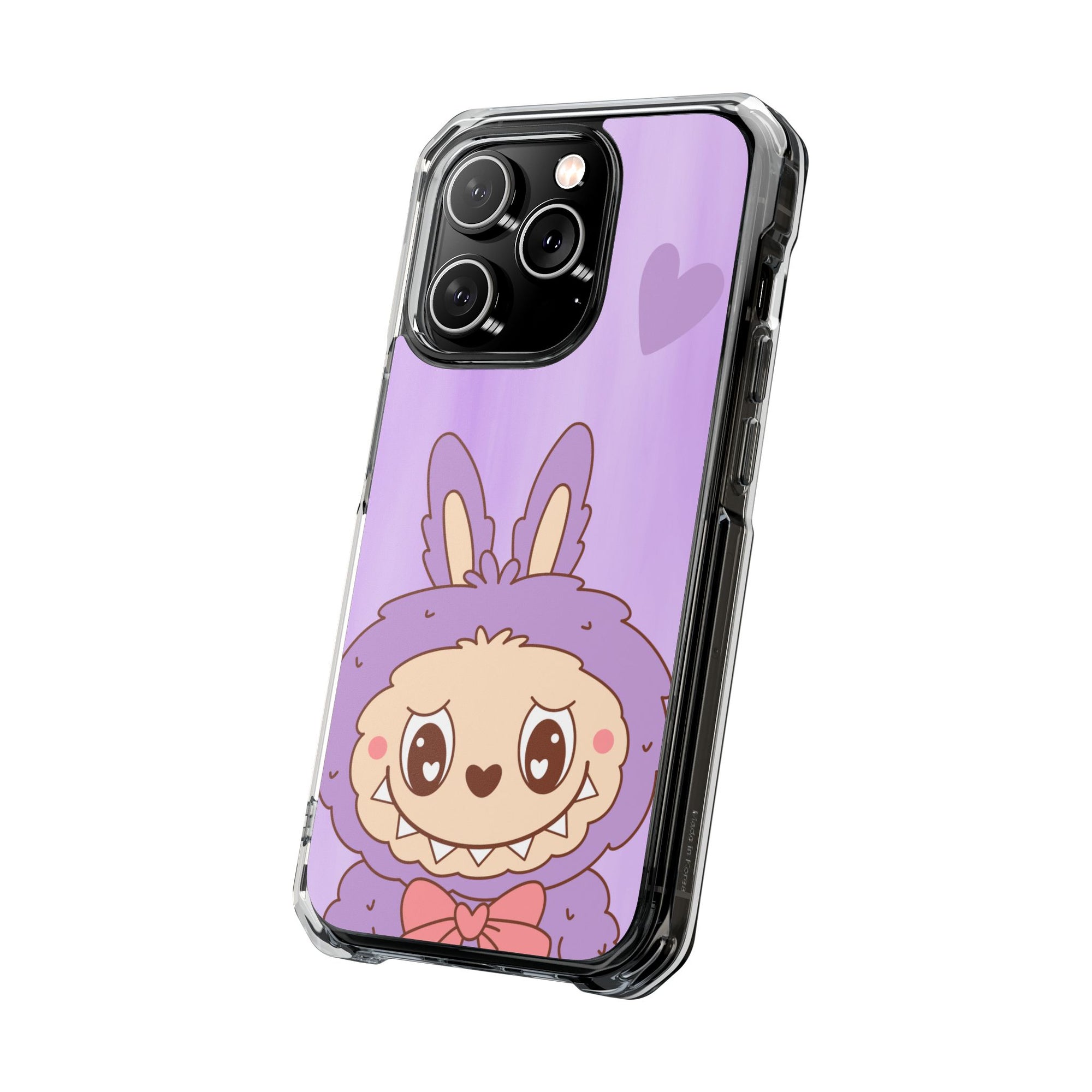 Labubu lila iPhone Handyhülle - magnetisch