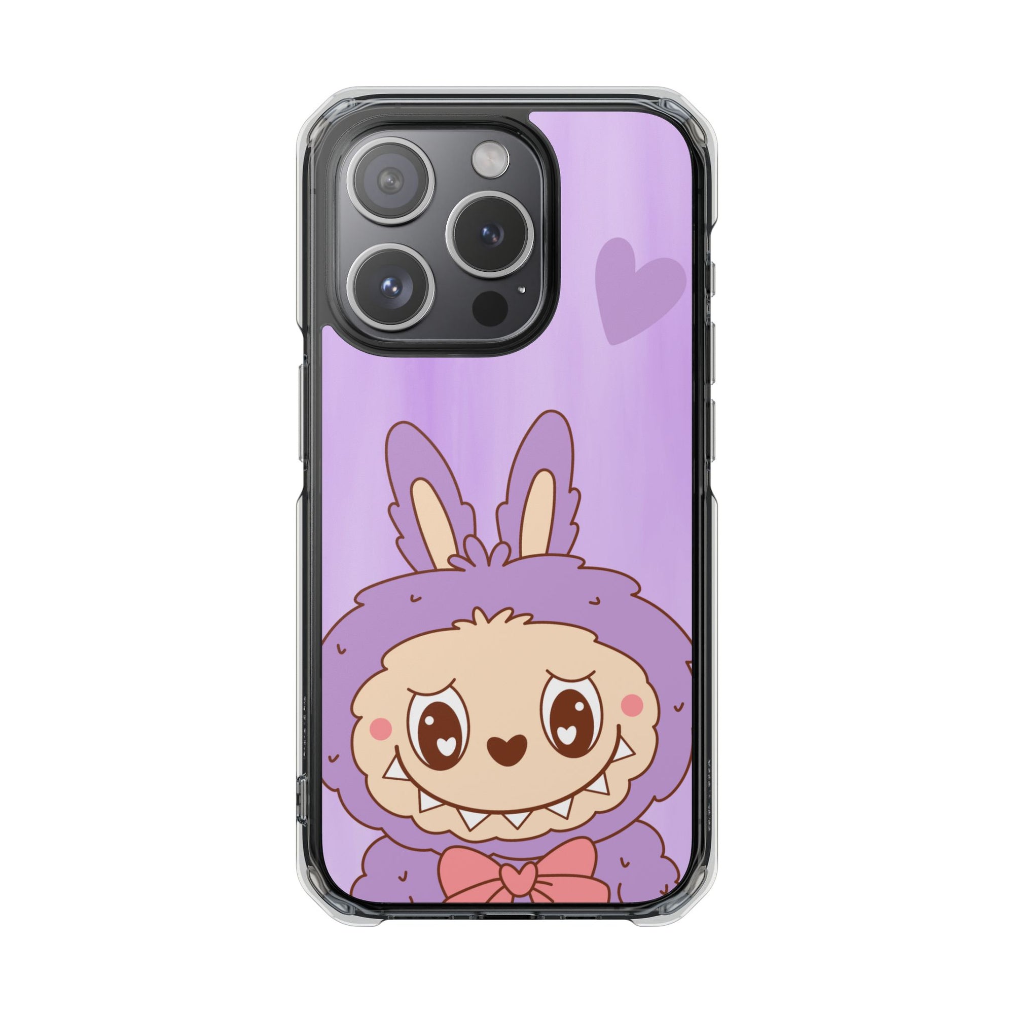 Labubu lila iPhone Handyhülle - magnetisch