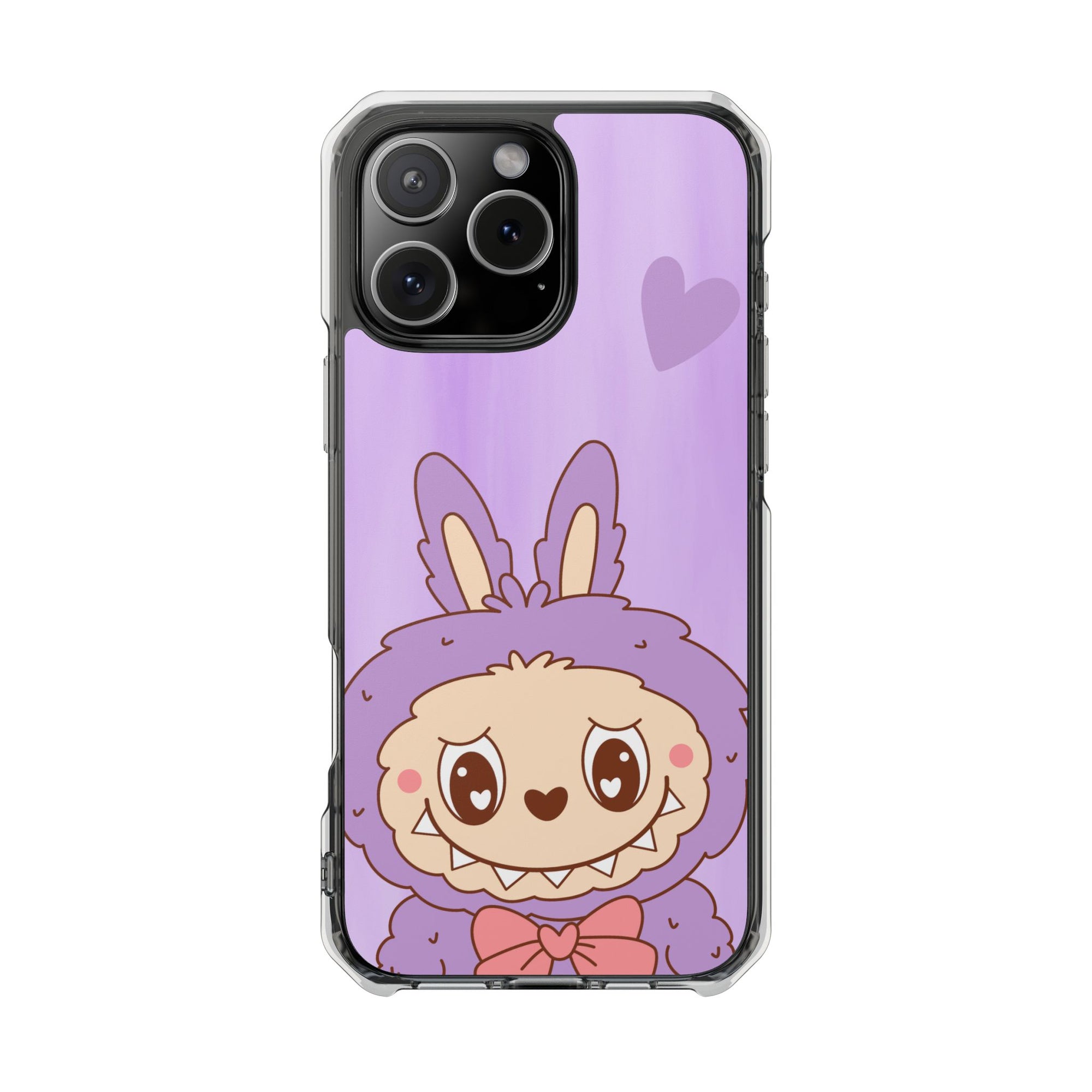 Labubu lila iPhone Handyhülle - magnetisch