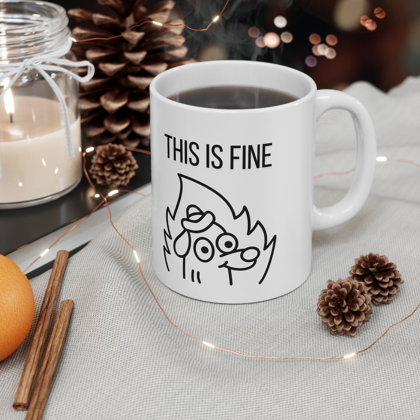This is Fine Meme - Tasse
